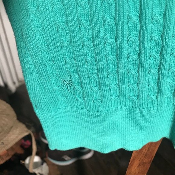 Lilly Pulitzer XS Green Cable Knit Sweater - Picture 4 of 8